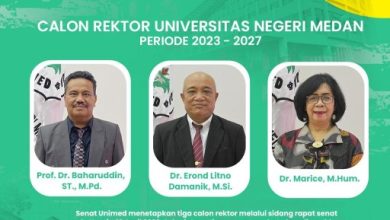 Ini Wajah Tiga Calon Rektor Unimed Periode 2023-2027